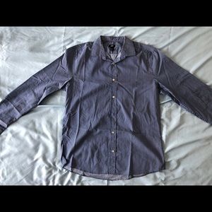 H&M Gray w/ Blue Striped Dress Shirt